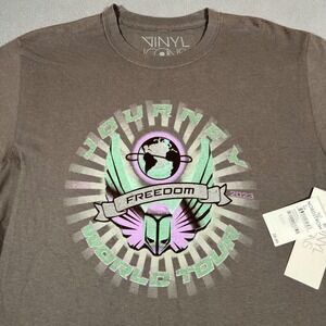 Journey Freedom World Tour 2023 Graphic T-Shirt Men's S Gray Vinyl Icons New‎